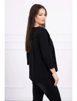 Halenka s 3D grafikou kočky černá