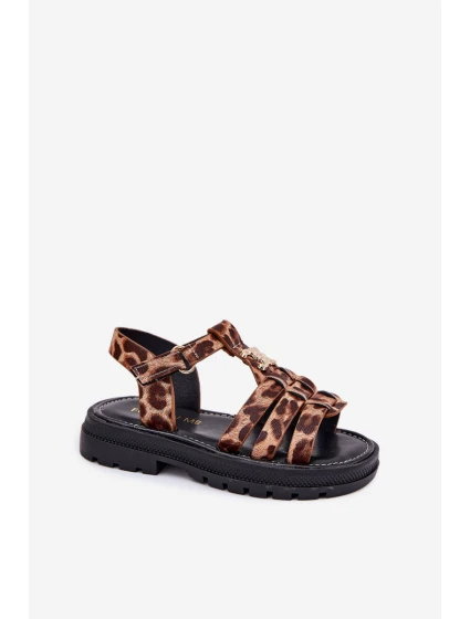 Dívčí sandály s ozdobným detailem model 21701018 - Boto Dívčí sandály s ozdobným detailem model 21701018 - Boto