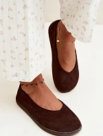 Dámské baleríny barefoot čokoládové Hollin
