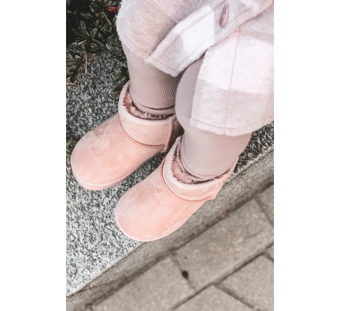 Dětské Teplé Sněhule Semišové Růžové model 21520878 - Boto