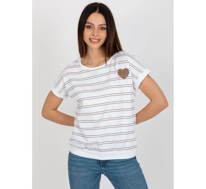 Blúzka RV BZ 8619.94 bielo-hnedá Blúzka RV BZ 8619.94 bielo-hnedá