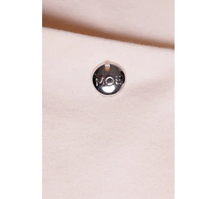 model 19660926 Trapézové šaty s předními kapsami krémové - Moe