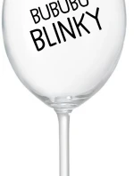 BUBUBUBLINKY - priehľadný pohár na víno 350 ml