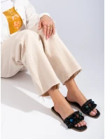 Klasické nazúvaky dámske čierne bez podpätku Klasické nazúvaky dámske čierne bez podpätku