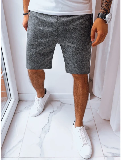 Pánske tmavosivé teplákové šortky FashionStreet SX2229