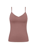 Dámske bavlnené tričko GO Daily Spaghetti Top - BROWN - hnedá 1141 - SLOGGI