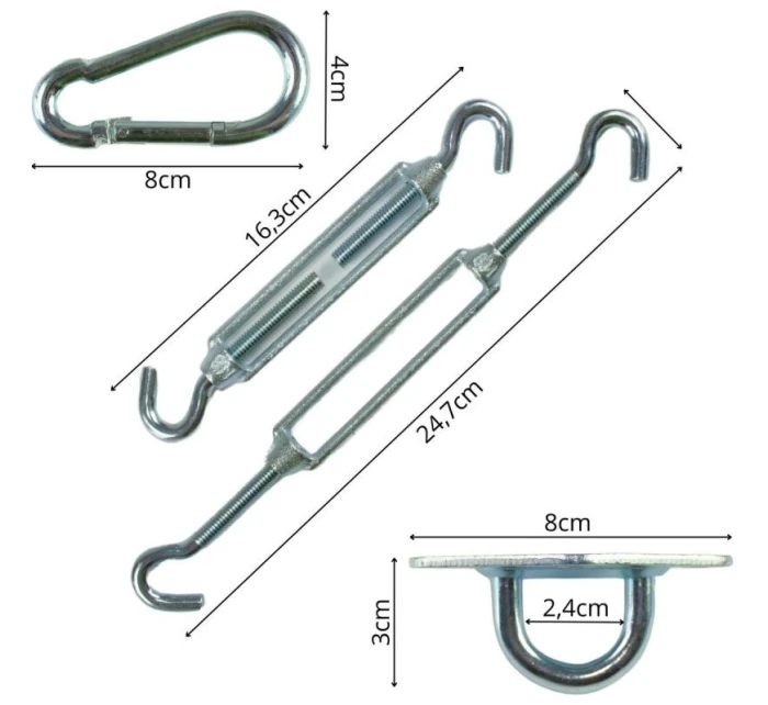 MONTÁŽNA KONZOLA PRE PLACHTU SLNEČNEJ CLONY