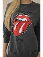 Bavlnené tepláky s potlačou + nohavice Graphite