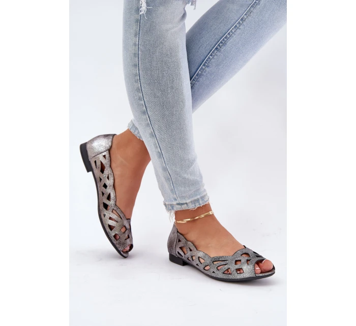 Vzorované baleríny s  stříbrné model 21685306 - Boto