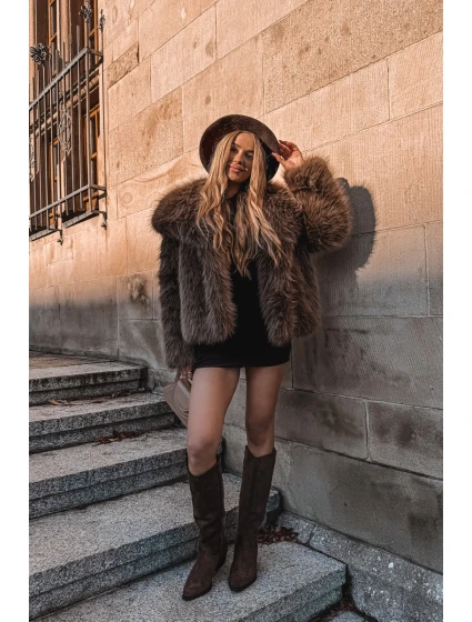 Dámské Kovábojky Na Podpatku Z Eko Semiše Hnědé Esmira Dámské Kovábojky Na Podpatku Z Eko Semiše Hnědé Esmira