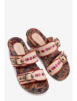 Kožené vzorované dámské sandály na platformě Maciejka K7406-04 Multicolor