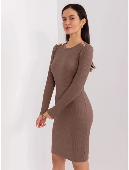 Dámské šaty RV SK model 21780741 Hnědá - FPrice