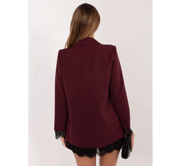 Marynarka IT MA bordowy model 21799657 - FPrice Marynarka IT MA bordowy model 21799657 - FPrice