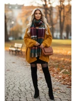 402-10 Pohodlné netopierie šaty s dlhým rukávom - čierne