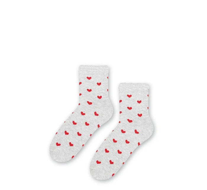 Dámské ponožky model 14559108 Srdce - Steven Dámské ponožky model 14559108 Srdce - Steven