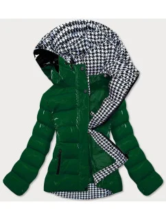 Dámska zelená prešívaná bunda (w807#)