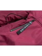 Bordó-béžová dámska bunda pre prechodné obdobie (B8037-74046) Bordó-béžová dámska bunda pre prechodné obdobie (B8037-74046)