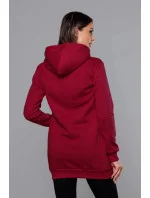 Dámská klokaní mikina ve vínové bordó barvě model 17789384 - J.STYLE Dámská klokaní mikina ve vínové bordó barvě model 17789384 - J.STYLE