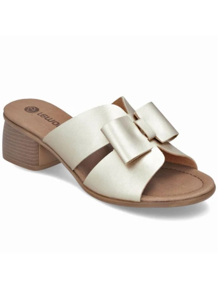 Dámske zlaté kožené žabky Remonte R8759-90 Dámske zlaté kožené žabky Remonte R8759-90