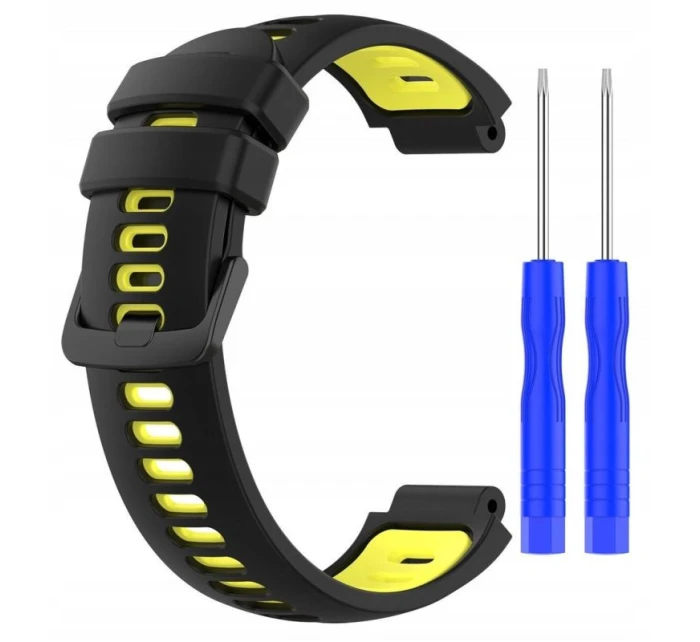 Silikónový remienok pre Garmin G02 - čierno-žltý Silikónový remienok pre Garmin G02 - čierno-žltý