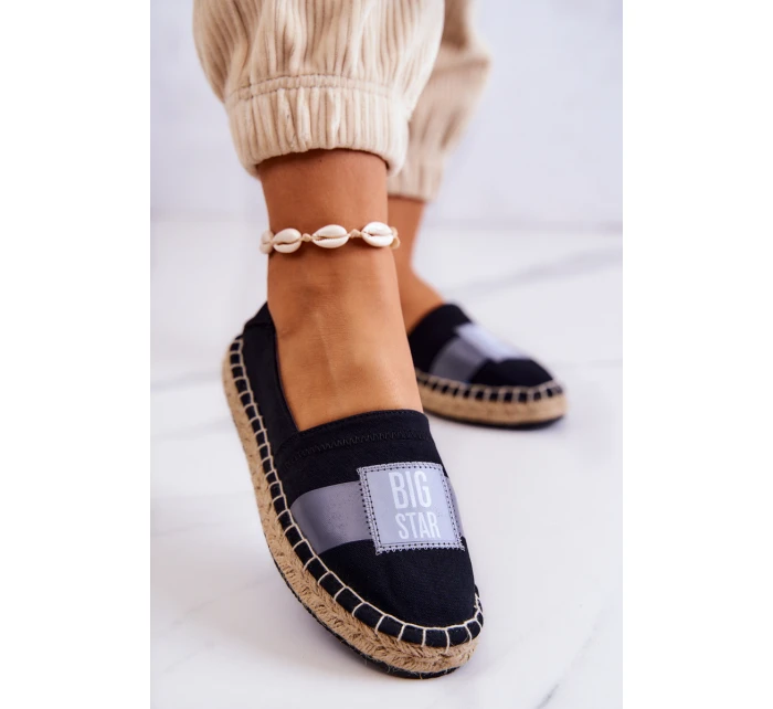 Damskie Espadryle Wsuwane Big Star JJ274963 Czarne Damskie Espadryle Wsuwane Big Star JJ274963 Czarne