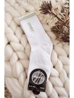 Dámske športové ponožky Vertical Letter Sport White