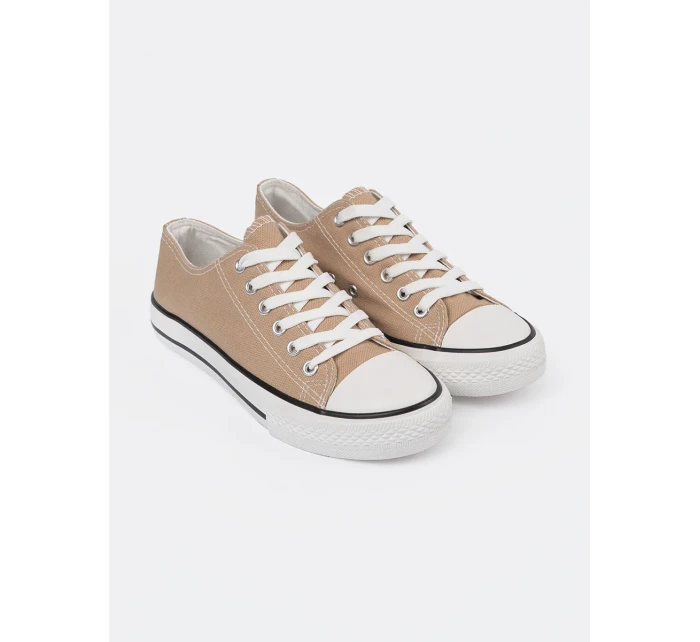 Komfortní tenisky hnědé dámské bez podpatku Komfortní tenisky hnědé dámské bez podpatku