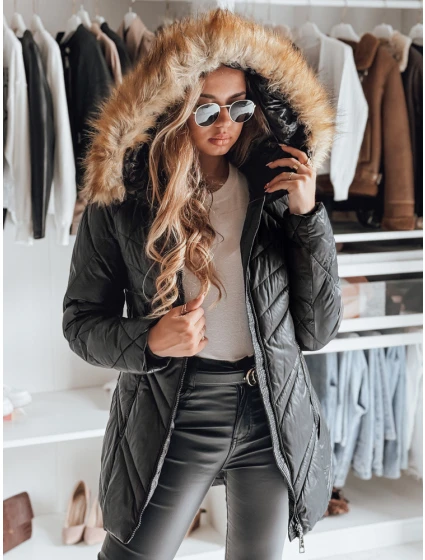Dámská prošívaná zimní bunda černá Dstreet model 21971743 - FashionStreet
