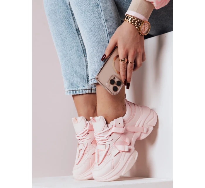 Dámské tenisky na platformě pink model 21983804 - Dstreet Dámské tenisky na platformě pink model 21983804 - Dstreet