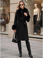 Płaszcz damski z odpinanym  czarny model 22404894 - FashionStreet
