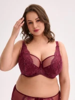 Poloměkká podprsenka BSM  Maxi Maroon model 21780935 - Gaia