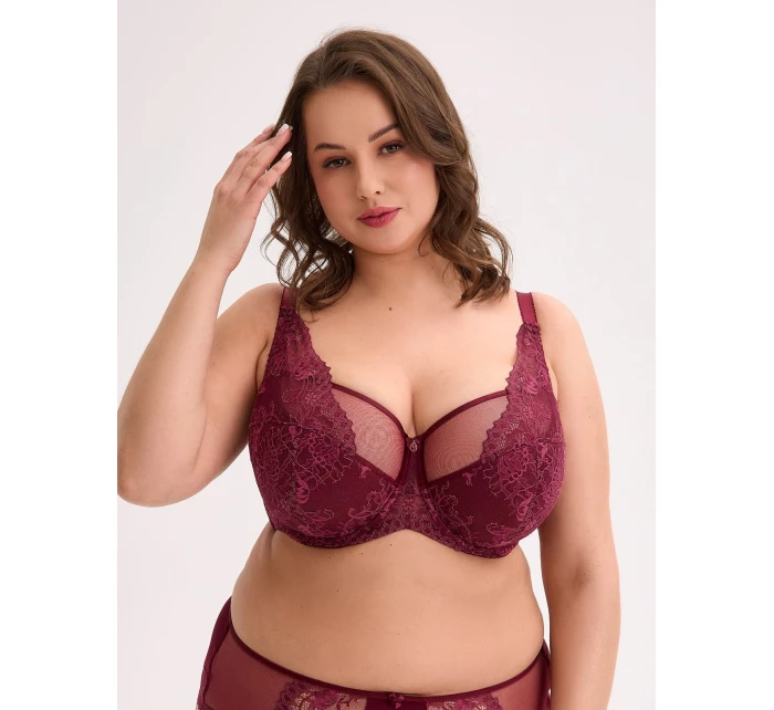 Poloměkká podprsenka BSM  Maxi Maroon model 21780935 - Gaia