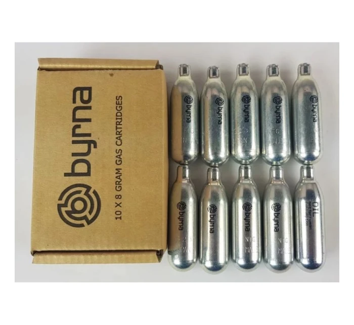 BYRNA CO2 kapsule 8g. 10ks / 9+1 s olejom (CO2300) BYRNA CO2 kapsule 8g. 10ks / 9+1 s olejom (CO2300)