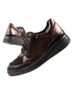 Scholl Emma Laces Dámske športové kožené hnedé dámske platformy