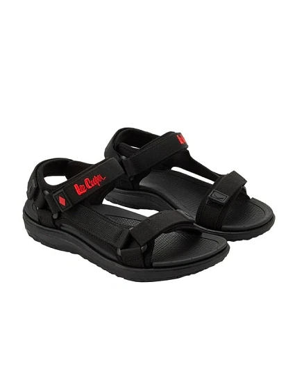 Lee Cooper Dámske sandále na suchý zips na letnú pláž Ľahké čierne dámske sandále Lee Cooper Dámske sandále na suchý zips na letnú pláž Ľahké čierne dámske sandále
