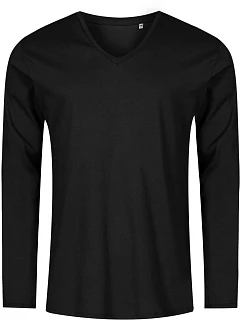 1460 Pánské tričko do V s dl. rukávem X.O model 22515260 black - Promodoro