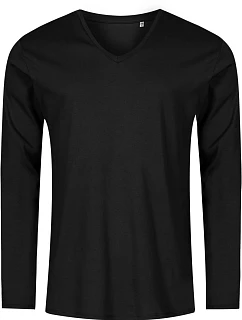 1460 Pánské tričko do V s dl. rukávem X.O model 22515260 black - Promodoro