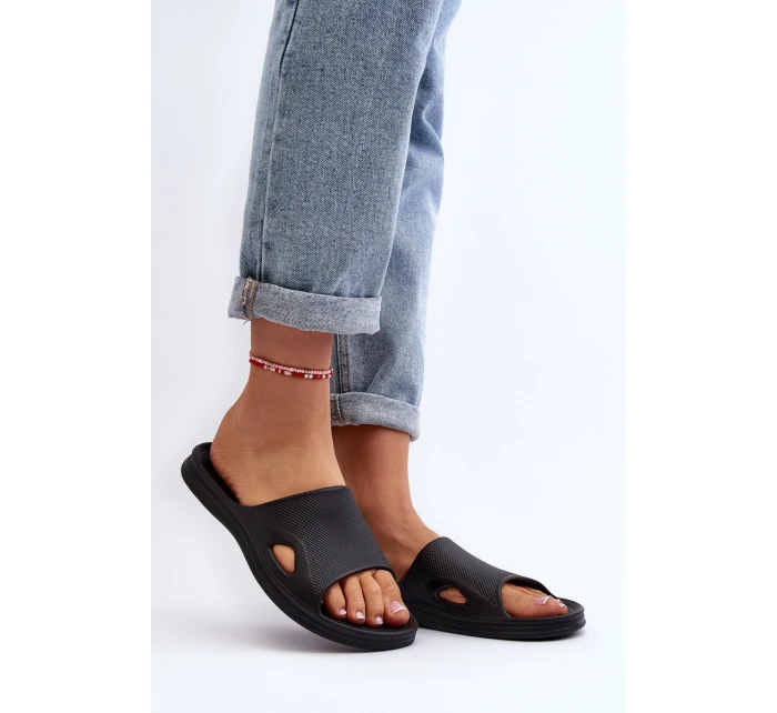 Klasyczne Klapki Damskie Czarne Juniria Klasyczne Klapki Damskie Czarne Juniria