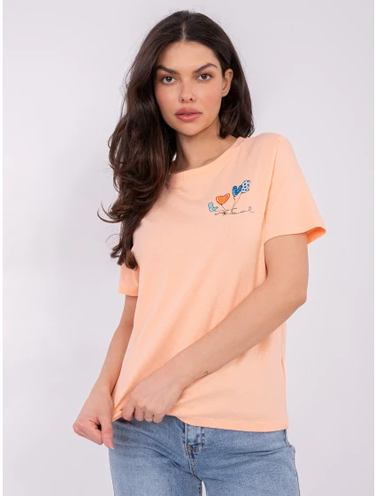 T shirt model 21821386 brzoskwiniowy - FPrice