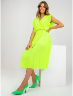 Šaty DHJ SK 1155.85 fluo žltá