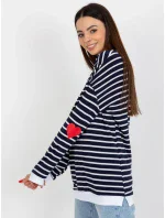 Dámska mikina LO BL LK 236.27X biela a tmavo modrá - FPrice Dámska mikina LO BL LK 236.27X biela a tmavo modrá - FPrice