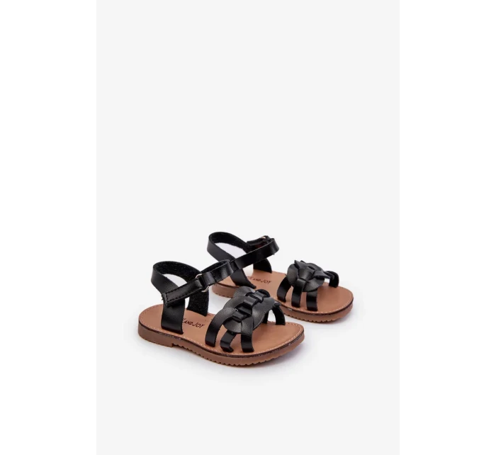 Detské sandále so zapínaním na suchý zips, čierne Marimona Detské sandále so zapínaním na suchý zips, čierne Marimona