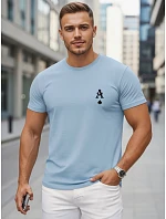 Tshirt męski bawełniany z nadrukiem AS błękitny model 22305552 - FashionStreet Tshirt męski bawełniany z nadrukiem AS błękitny model 22305552 - FashionStreet
