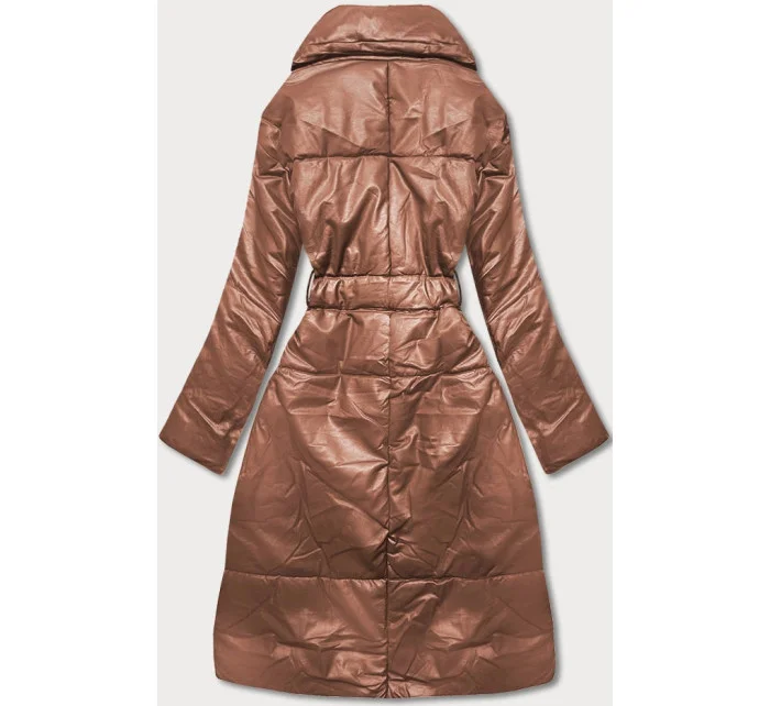 Hnedá oversize bunda z ekologickej kože (AG1-J9080) Hnedá oversize bunda z ekologickej kože (AG1-J9080)