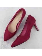 Dámské semišové lodičky na jehlovém podpatku fuchsiové barvy Sergio model 21905065 - LEONE