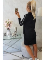 Šaty s reflexnou potlačou čierne