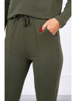 Sada s khaki výstřihem na knoflíky Sada s khaki výstřihem na knoflíky