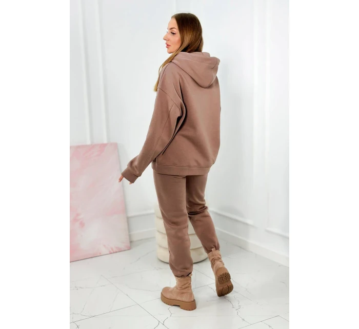 Izolovaná súprava s výšivkou Los Angeles mocca