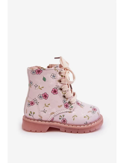 Ocieplane Botki Dziecięce Na Suwak Różowe Dolida Ocieplane Botki Dziecięce Na Suwak Różowe Dolida