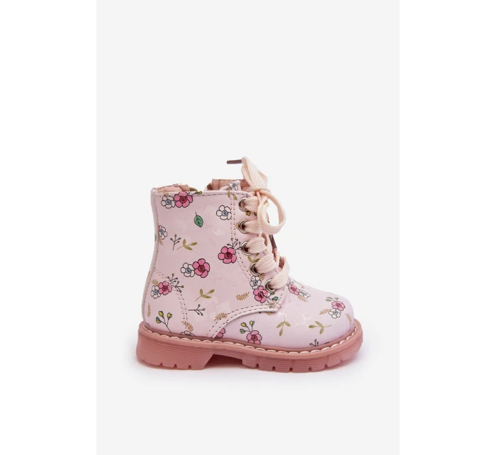 Ocieplane Botki Dziecięce Na Suwak Różowe Dolida Ocieplane Botki Dziecięce Na Suwak Różowe Dolida